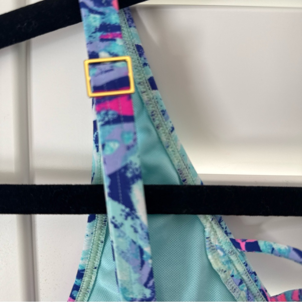 Lilly Pulitzer Floral One Piece Swimsuit - Blue and Pink - Picture 6 of 8